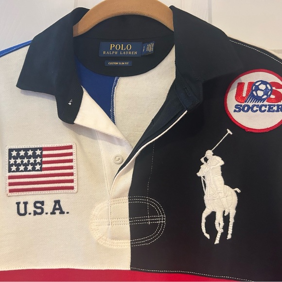Ralph Lauren Polo x Team USA Soccer Mens Custom Rugby Sewn Size - Small - Picture 2 of 5